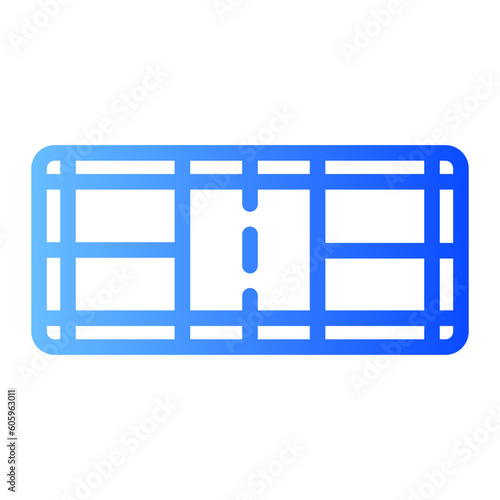 badminton court gradient icon