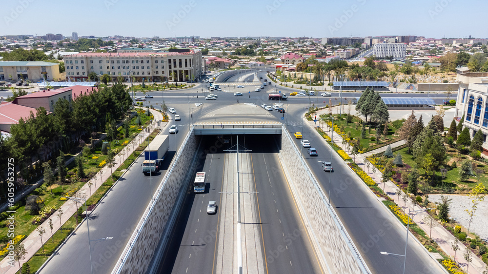 Aerial view of Samarkand city