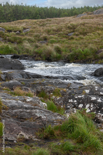 Connamara Westcoast Ireland. Little streaming brook. Babbling stream. Rocks. Water. 