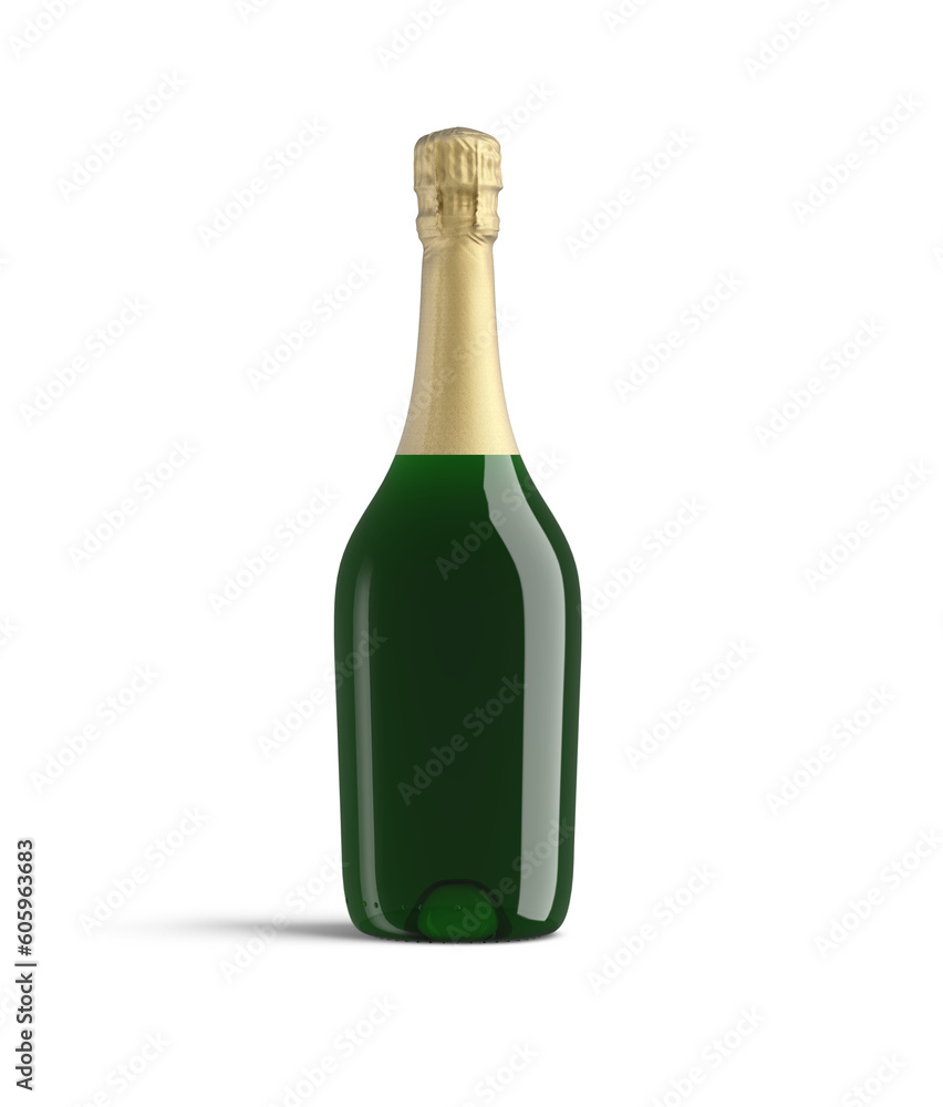 Champagne Bottle 3D-Illustration