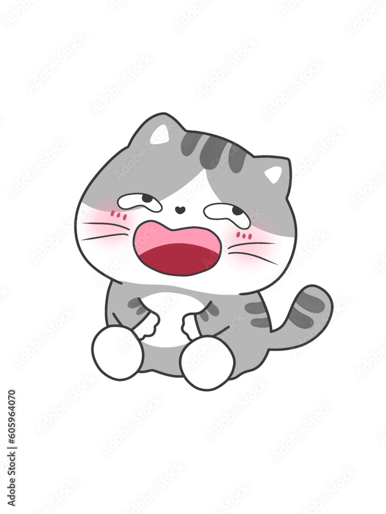 Naklejka premium funny cat 