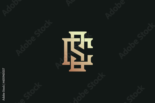 sc vintage golden wordmark design typography illustration, sc reto initials, sc lettering photo