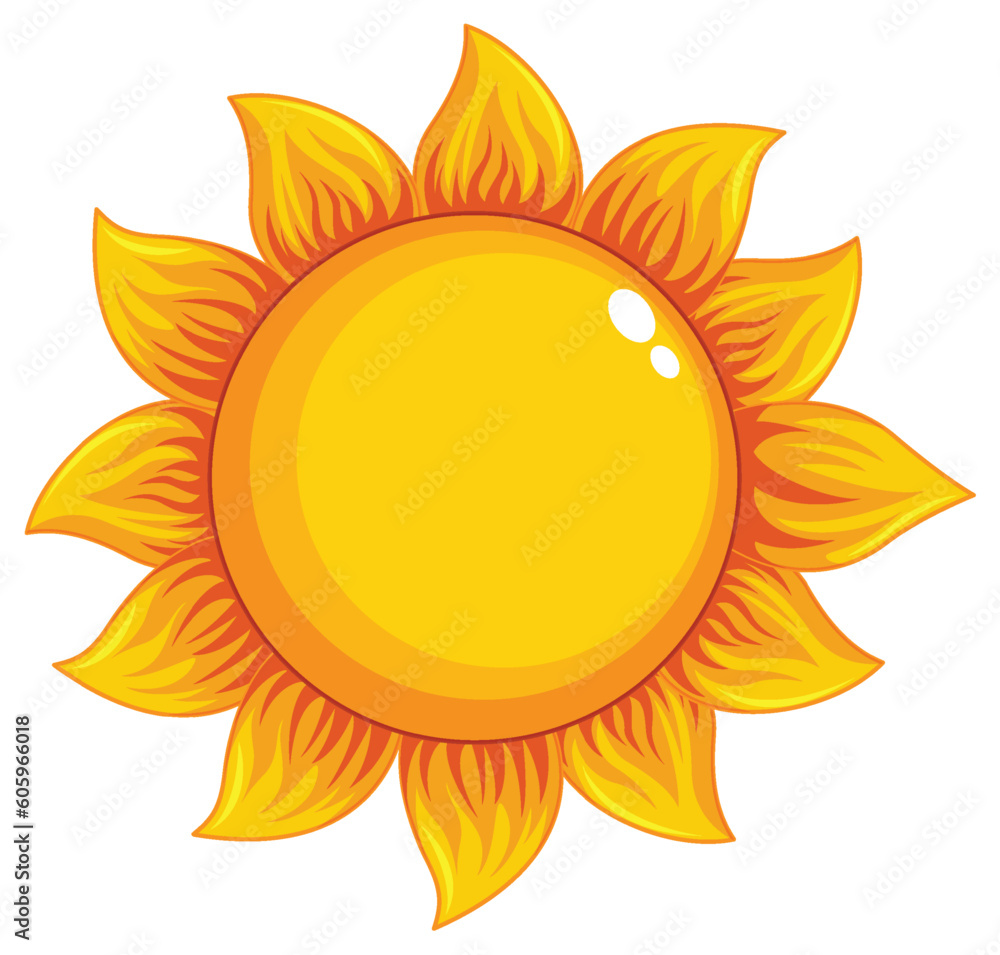 Isolated sunflower flower cartoon Isolated sunflower flower cartoon