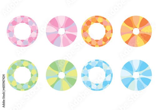 キラキラした模様の飾りのイラスト