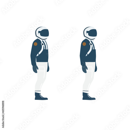Man in a suit wearing space helmet vector isolated