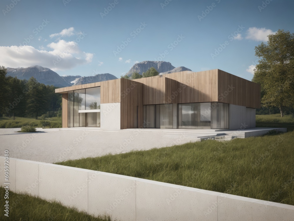 A picture of an future house volume twenty-one created with generative ai, ki A picture of an future house volume twenty-one created with generative ai, ki