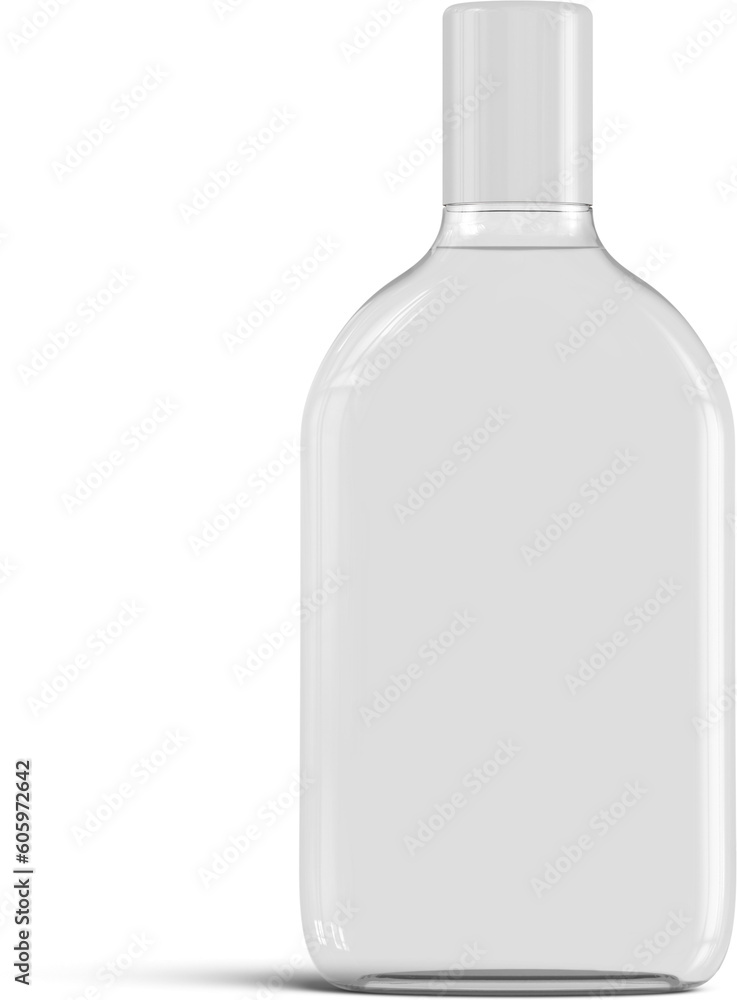 Rum Vodka Bottle With Liquid 3D Rendering Rum Vodka Bottle With Liquid 3D Rendering