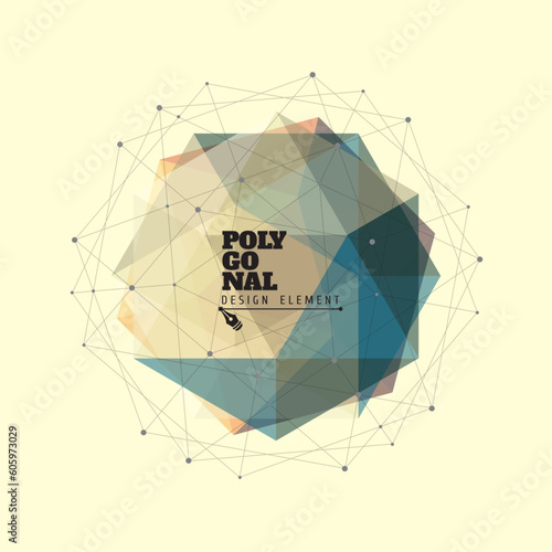 Abstract triangle pattern. Polygonal shape. Vector illustration for your design.