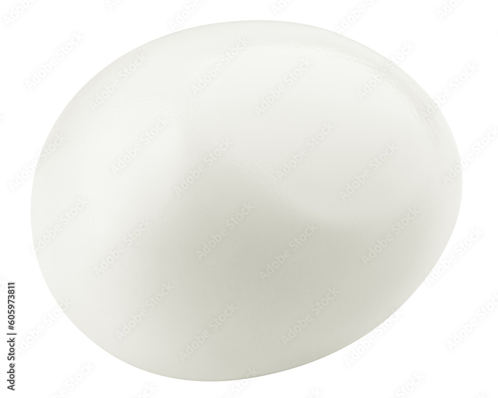 boiled egg without shell, isolated on white background, full depth of field boiled egg without shell, isolated on white background, full depth of field