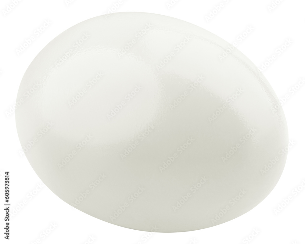 boiled egg without shell, isolated on white background, full depth of field boiled egg without shell, isolated on white background, full depth of field