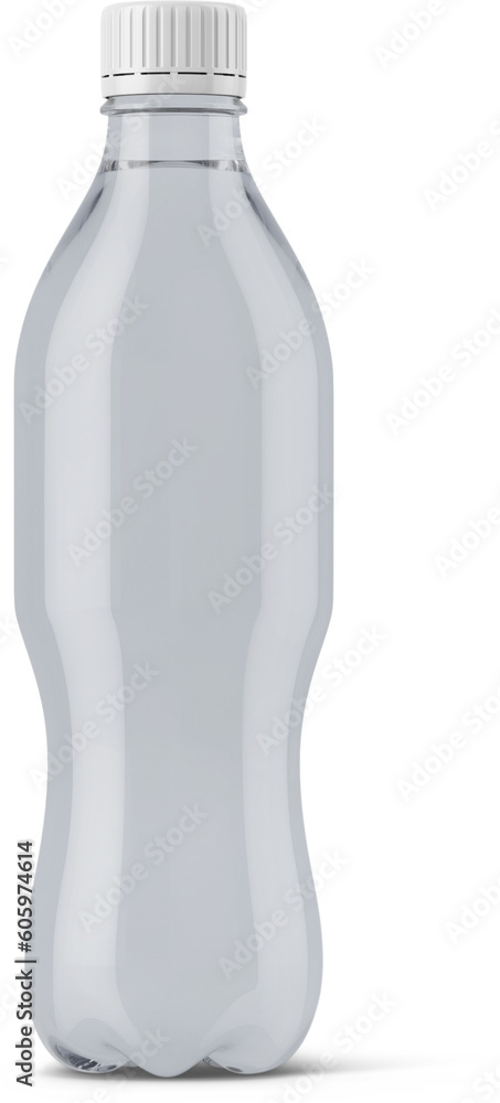 Water Juice Oil Plastic Clear Bottle Isolated 3D Rendering Water Juice Oil Plastic Clear Bottle Isolated 3D Rendering