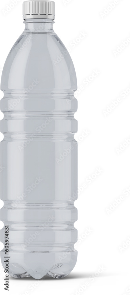 Water Juice Oil Plastic Clear Bottle Isolated 3D Rendering Water Juice Oil Plastic Clear Bottle Isolated 3D Rendering