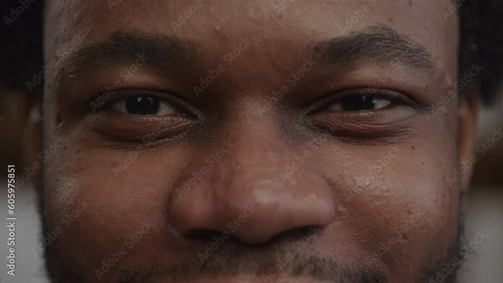 Man Wink in Extreme Close Up Man Wink in Extreme Close Up