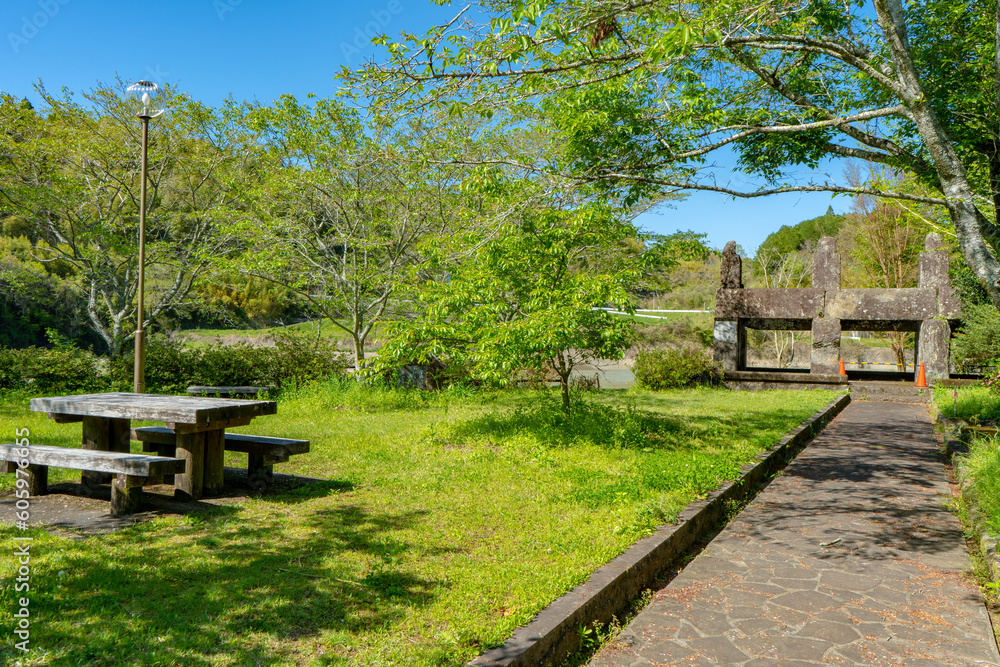 百太郎公園と百太郎溝取入口旧樋門