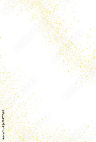 Luxury Abstract Gold Brush Border Stars Glitter Frame PNG File