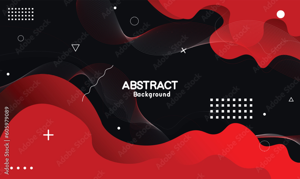 Red and black background with a black background and the words abstract