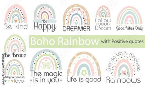 Boho Rainbow T-shirt Bundle .