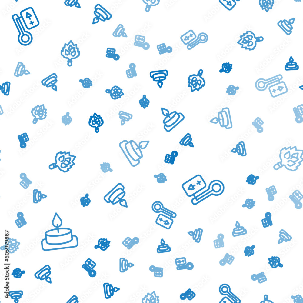 Set line Aroma candle, Sauna thermometer and broom on seamless pattern. Vector Set line Aroma candle, Sauna thermometer and broom on seamless pattern. Vector