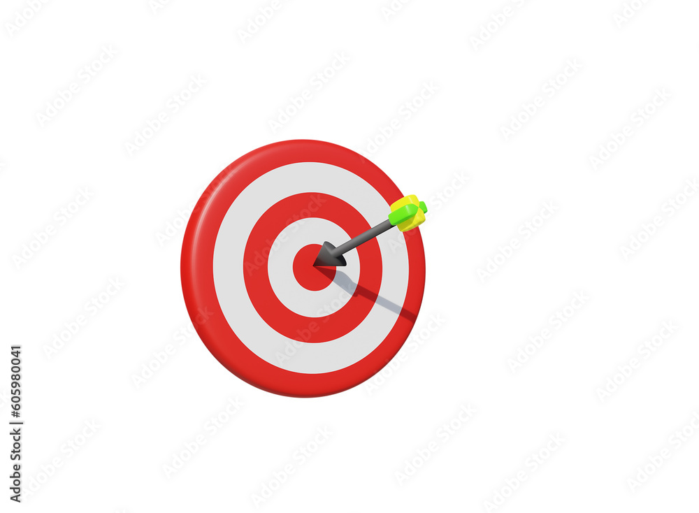 Red and white target icon with a dart in the center