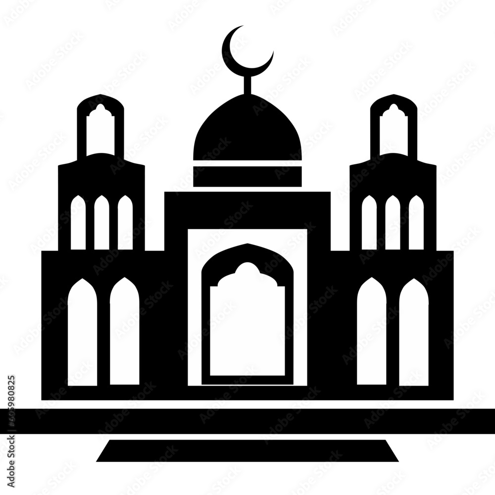 Illustration of a Muslim Mosque Illustration of a Muslim Mosque