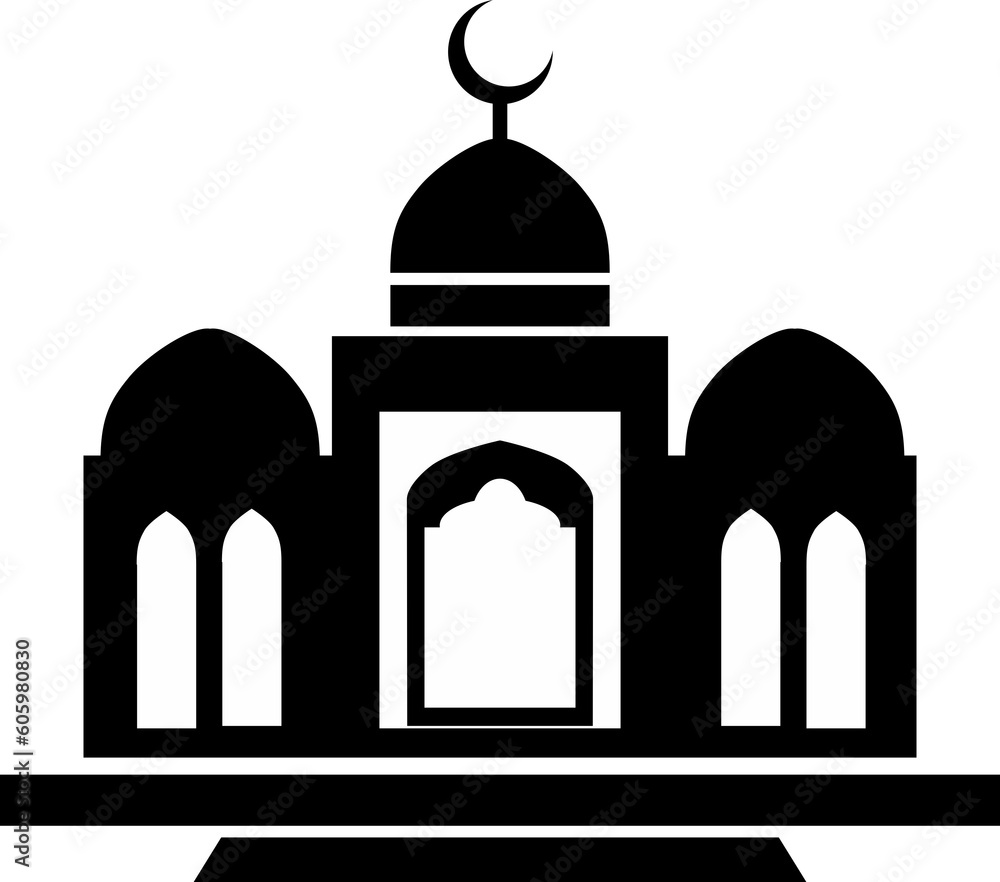 Illustration of a Muslim Mosque Illustration of a Muslim Mosque