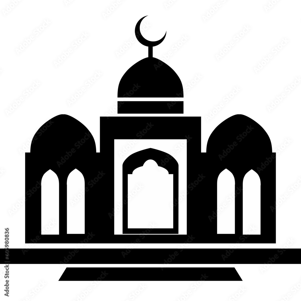 Illustration of a Muslim Mosque Illustration of a Muslim Mosque
