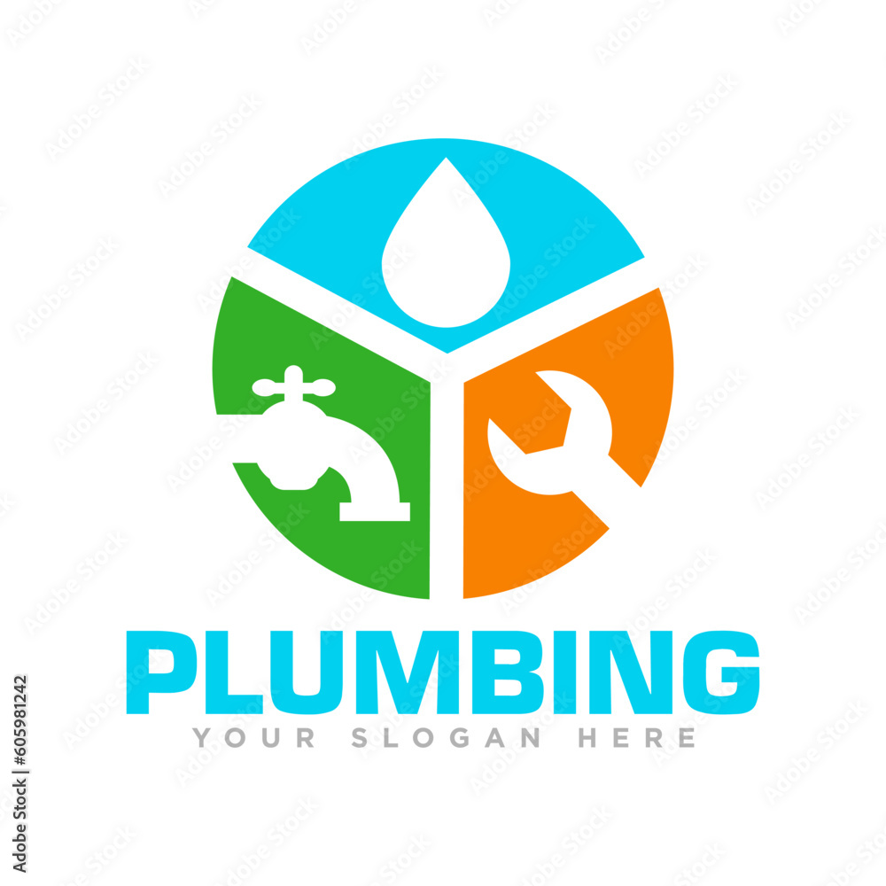 Plumbing Logo Design Illustration Plumbing Logo Design Illustration