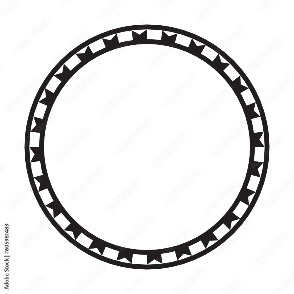 Circle frame round border design shape icon for decorative vintage doodle element for design in vector illustration Circle frame round border design shape icon for decorative vintage doodle element for design in vector illustration