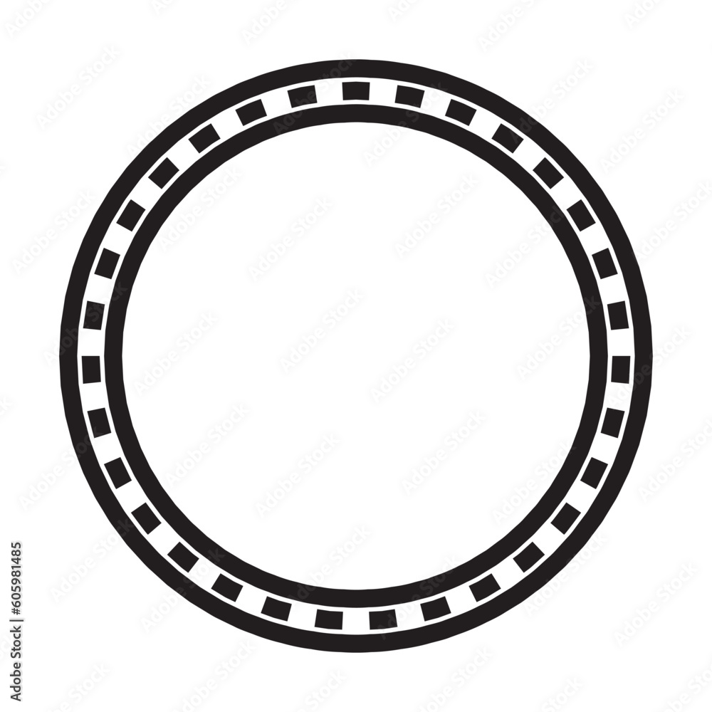 Circle frame round border design shape icon for decorative vintage doodle element for design in vector illustration Circle frame round border design shape icon for decorative vintage doodle element for design in vector illustration