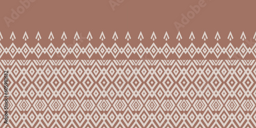 Ethnic abstract ikat art. Seamless pattern in tribal, folk embroidery, and Mexican style. Aztec geometric art ornament print. Design for carpet, wallpaper, clothing, wrapping, fabric, cover, textile.