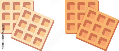 square sweet waffles vector illustration 