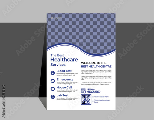 Title: Corporate healthcare and medical cove a4 flyer design template for print | Medical brochure design | flyer | leaflets decoration for printing and presentation vector |

