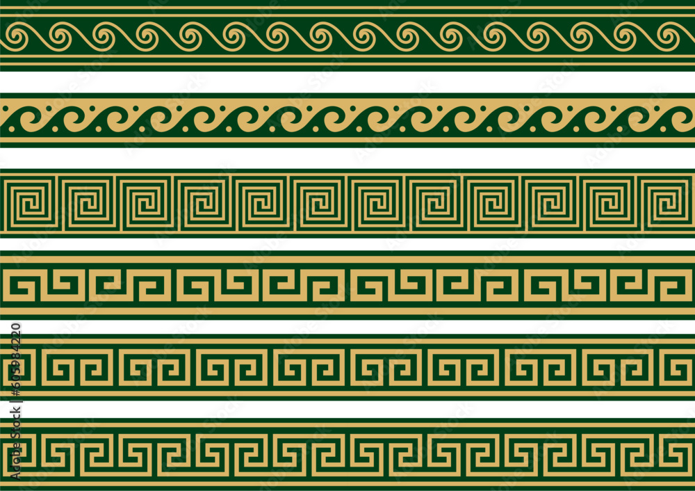 Set of vector seamless greek classic ornament. Pattern for a border and ...