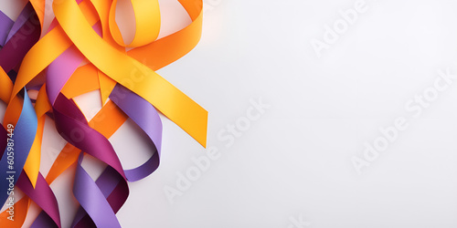 Colorful party ribbons - wrapping, decorating presents