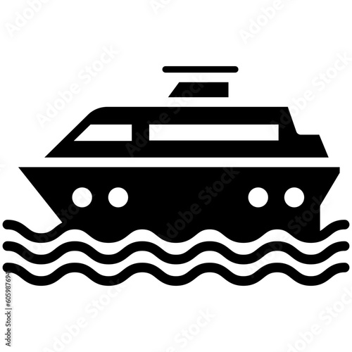 ferry boat, vessel, cruise ship, vector icons for web design, app, banner, flyer and digital marketing.