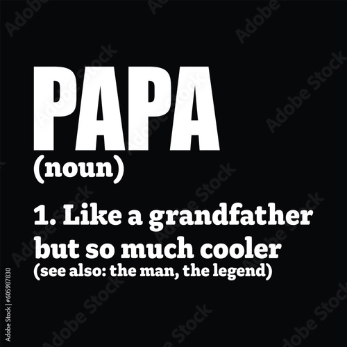 Schilderij op canvas Papa Definition Svg