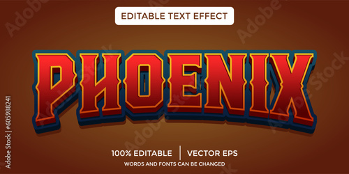 phoenix editable 3d text effect template