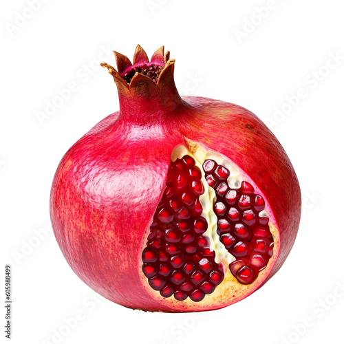 pomegranate isolated on white created with Generative AI