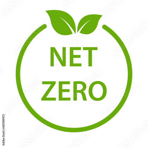 net zero carbon footprint icon vector emissions free  no atmosphere pollution CO2 neutral stamp for graphic design, logo, website, social media, mobile app, UI