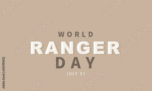 World Ranger Day. background, banner, card, poster, template. Vector illustration.