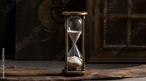 beautiful hourglass with sand Generative AI