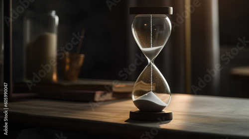 beautiful hourglass with sand Generative AI