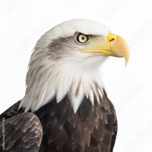 american bald eagle isolated on transparent background cutout  