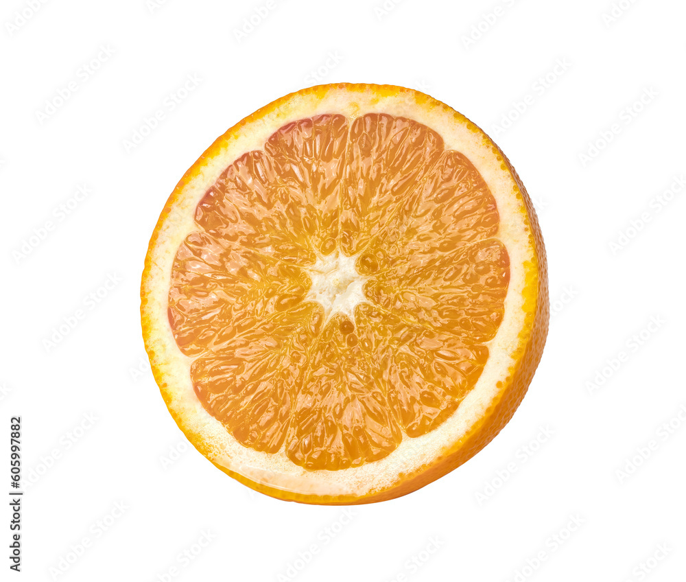 Orange half on transparent png Orange half on transparent png