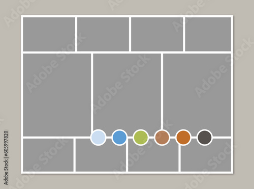 Travel photo collage moodboard template