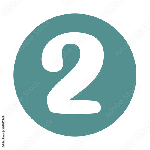 Cute number 0-9 with circle 