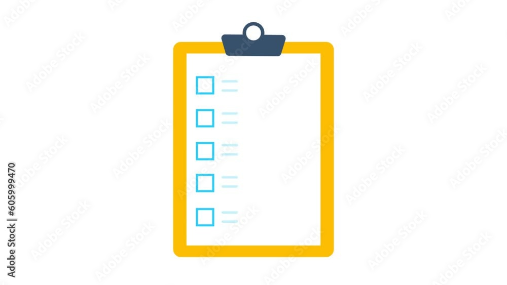 Animation checklist with green checkmarks Animation checklist with green checkmarks