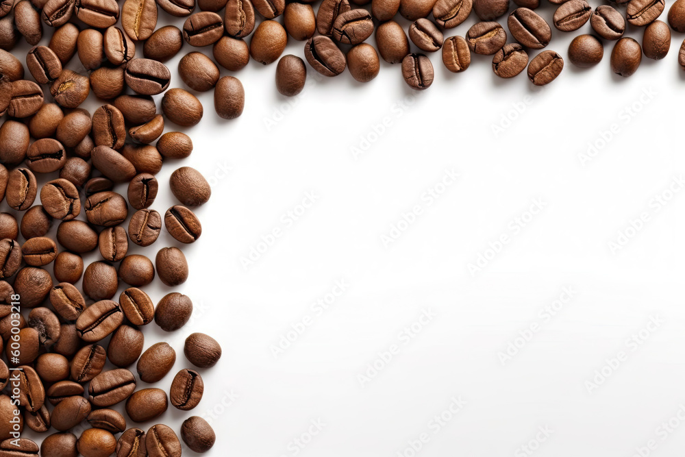 coffee beans on white background ,Generative AI coffee beans on white background ,Generative AI