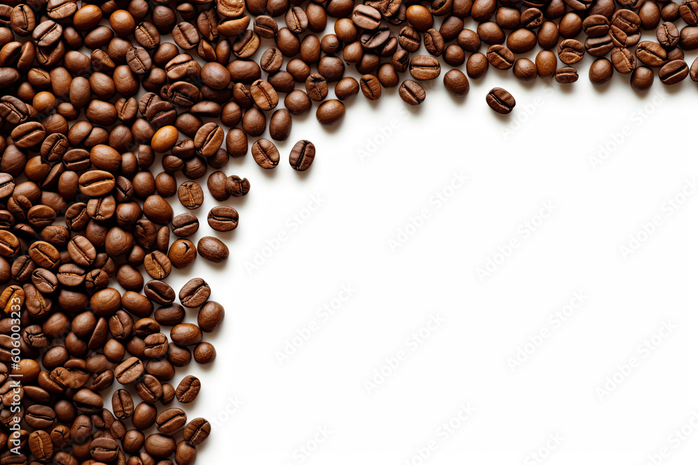coffee beans on white background ,Generative AI coffee beans on white background ,Generative AI