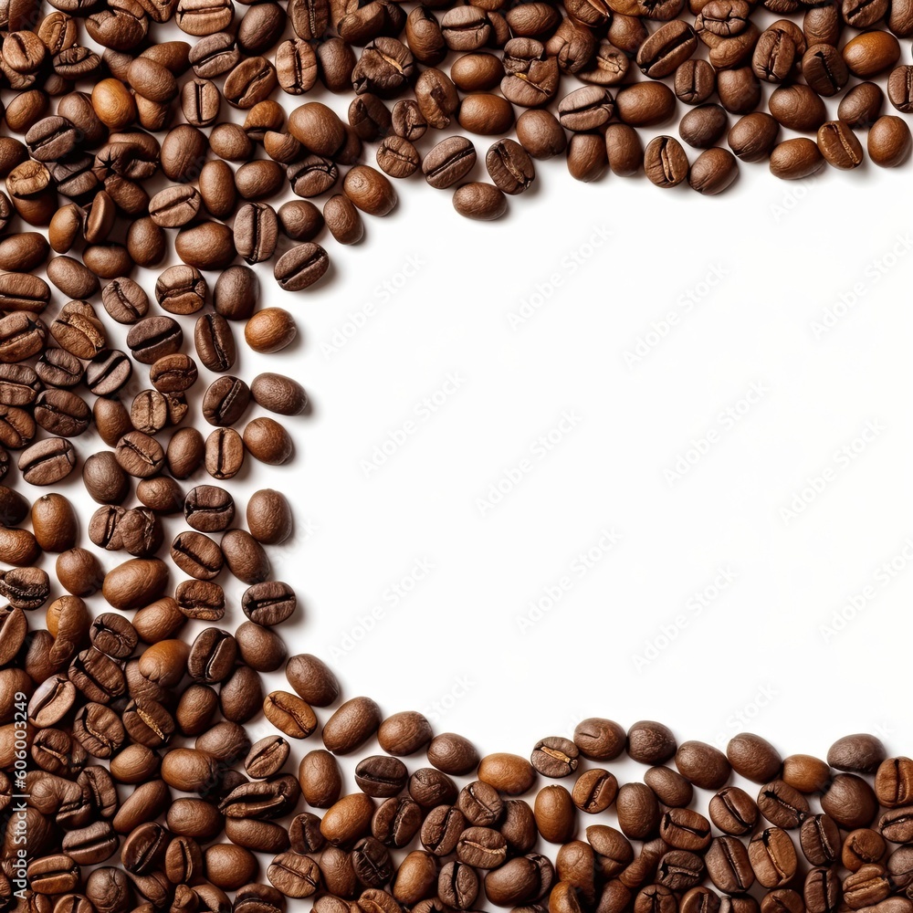 coffee beans on white background ,Generative AI coffee beans on white background ,Generative AI